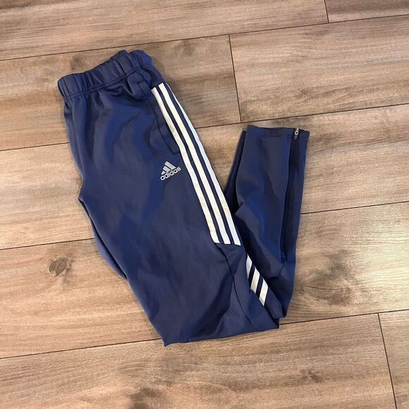Adidas Blue Athletic Soccer Jogger Pants Men Small Bin‎ G-40 - Picture 1 of 5